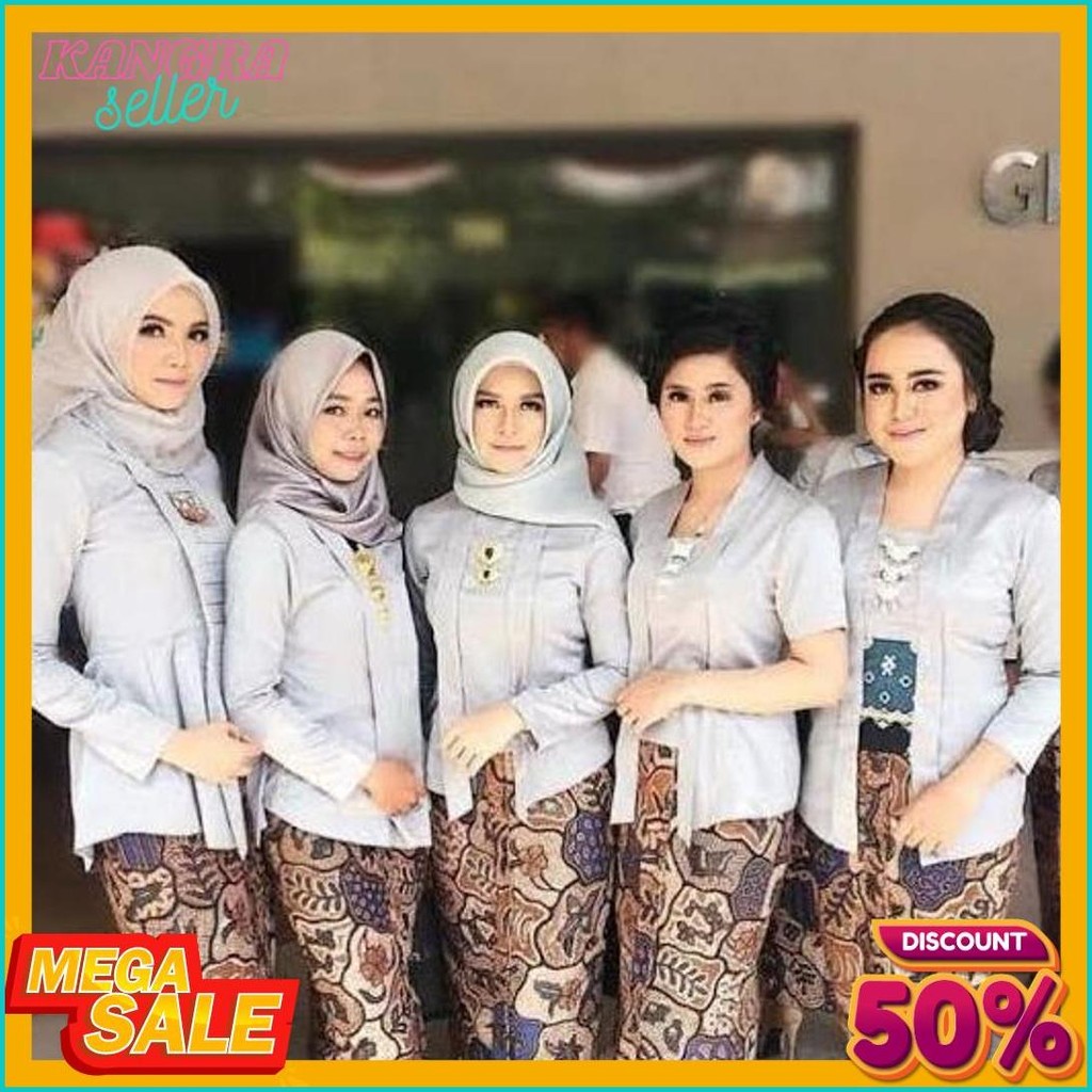 Kebaya Kutubaru Bludru Polos Termurah ( Warna & Size Lengkap ) Atasan Kebaya Kartini Beludru Hitam P