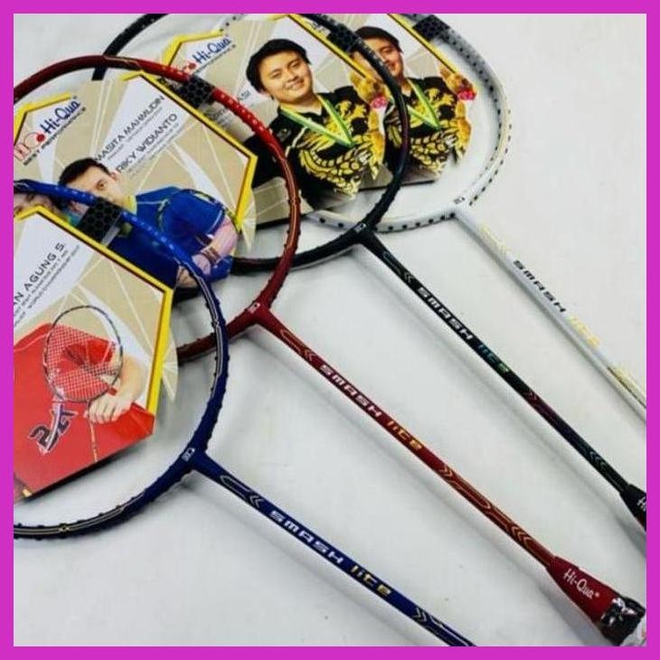 (OLAHRAGA) RAKET BADMINTON HQ HI-QUA HIQUA SMASH LITE KUAT 32LBS ORIGINAL PACKING AMAN