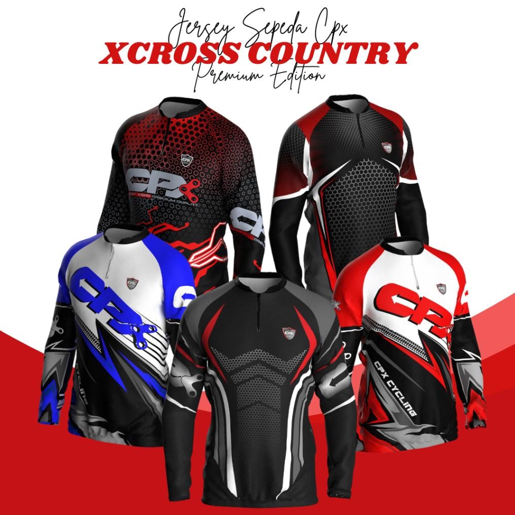 CPX Baju Kaos Jersey Sepeda Mtb Kaos Gowes Pria Wanita Lengan Panjang Full Printing Original Nugi