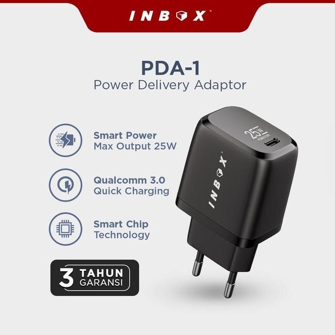 Kepala Charger | Adaptor | Charger | Travel Charger Inbox PDA-1 25W GARANSI 3 TAHUN
