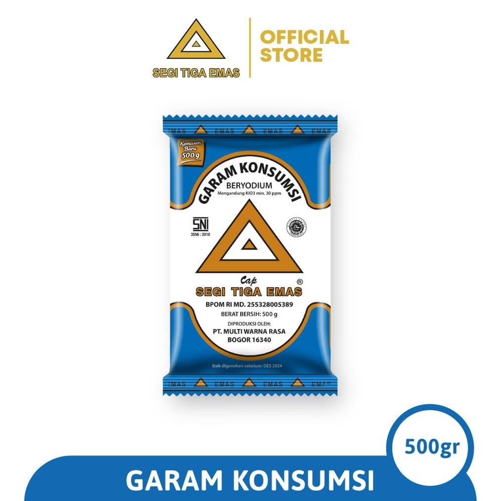 

(Terbaru) Garam Segi Tiga Emas 500gr (Terlaris)