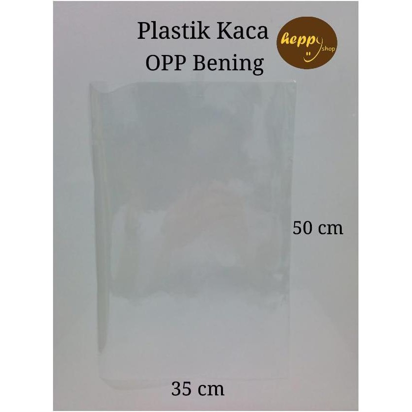 

@#@#@#] 35 cm x 50 cm Plastik Kaca OPP Bening Polos Plastik Parcel
