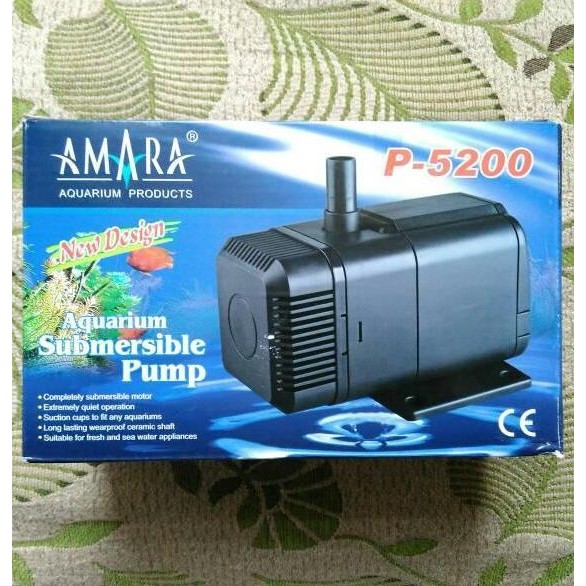 Submersible Pump Amara P-5200, Pompa Celup Air Hidroponik, Kolam Ikan