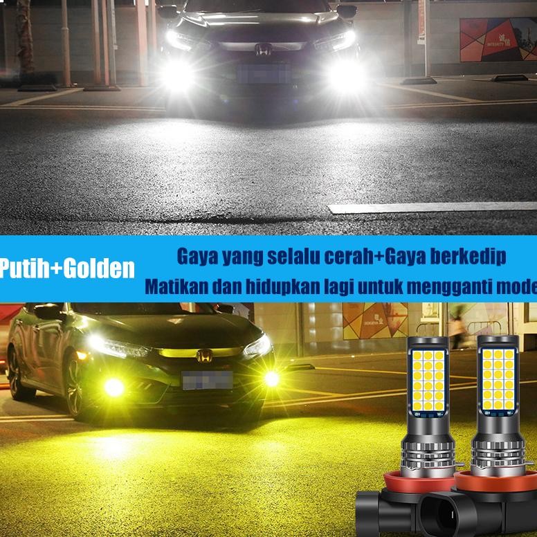 Foglamp LedMobil 12-24V 1H8 H9 H11Super TerangFoglamp 1 pcs/2pcsTwo ColorFoglamp Mobil