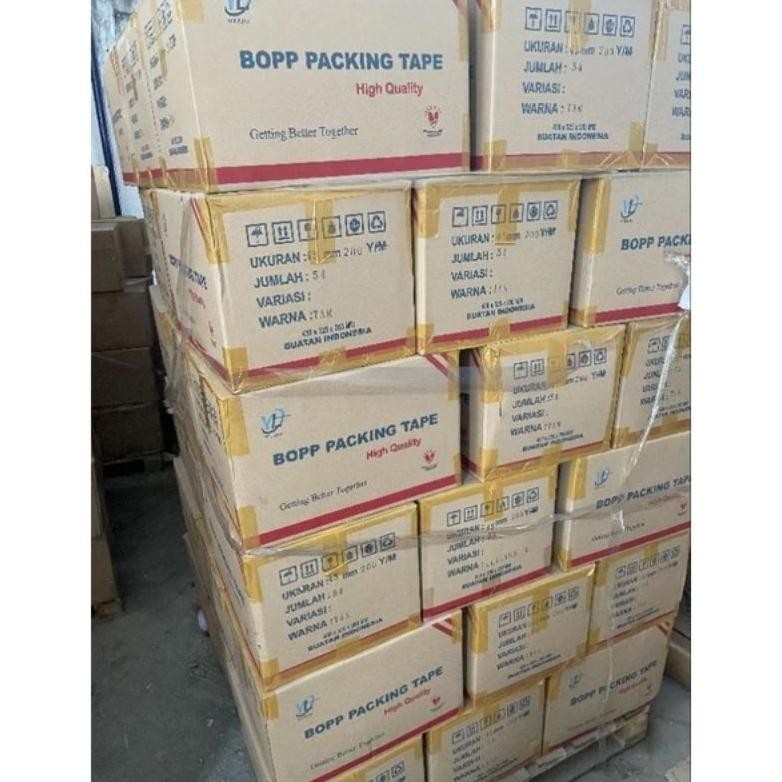 

(YOULIAN)Lakban 45MM 90Y Grosir 1Dus Isi 72 Roll Bening/Coklat Isolasi bening dan coklat