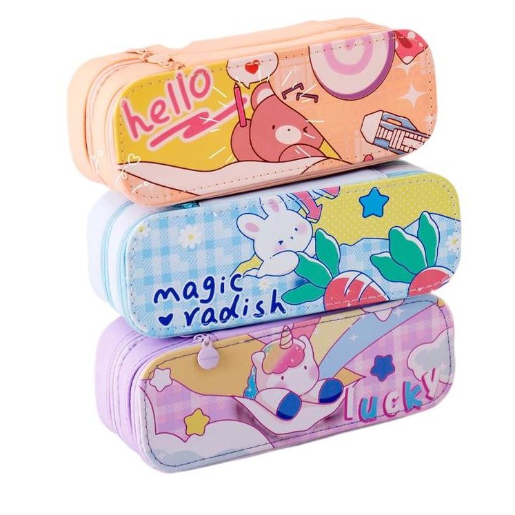 

Baru Kotak Pensil 2 Tingkat Motif Kartun Space Bear Princess Anti Air Anak Import - Kp05