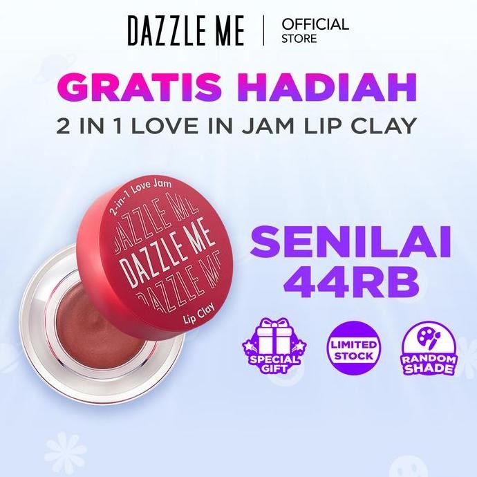 [FREE GIFT - NOT FOR SALE] DAZZLE ME 2-IN-1 LOVE JAM LIP CLAY LIPSTICK BLUSH ON MULTI FUNGSI MOISTUR
