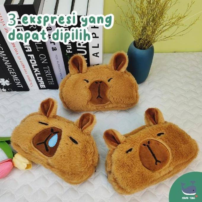 

Baru Mama Sing Tempat Pensil Capybara Bulu Halus Lucu Unik Alat Tulis Sekolah