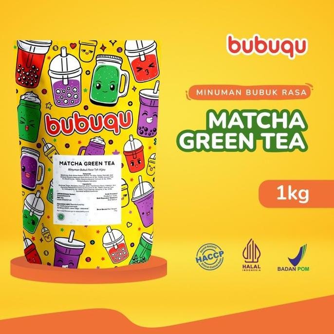 

baru bubuqu matcha green tea latte powder 1kg - bubuk minuman matcha latte
