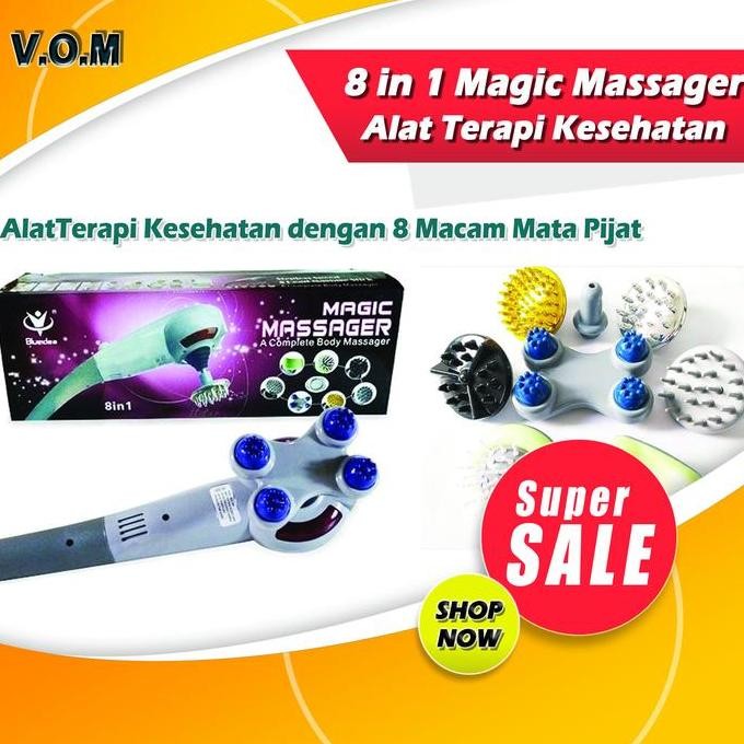 baru magic massager 8 in 1 alat terapi kesehatan kepala pijat multifungsi