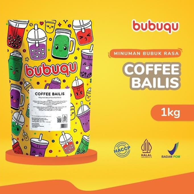 

baru bubuk minuman kopi baileys bubuqu 1kg - powder drink rasa bailis kekinian
