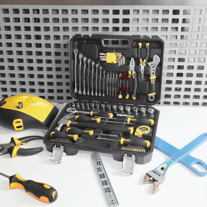 KRISBOW Tool Kit Set Perkakas Mekanik Bengkel Rumah Serbaguna 78 Pcs