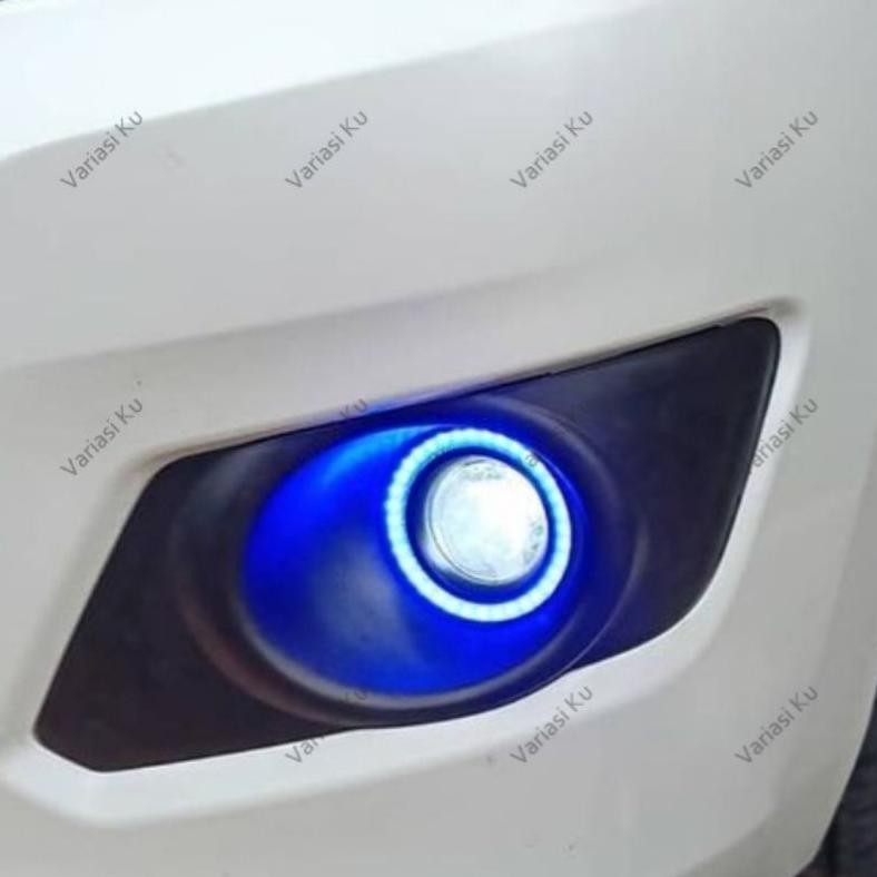 LAMPU LED FOGLAMP ANGEL EYE MOBIL PROJIE TEMBAK KABUT + 89 MM 89MM 2 MODE TERMURAH : AVANZA XENIA HO