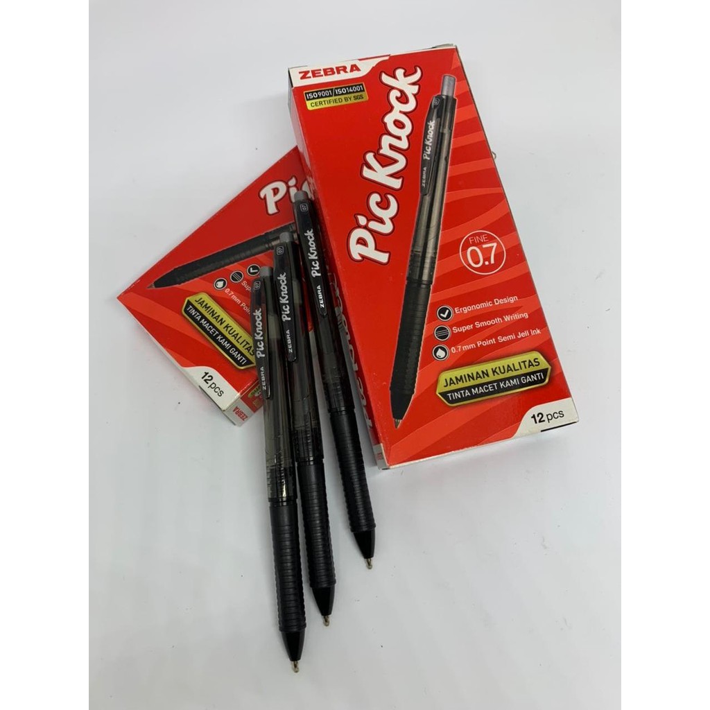 

Zebra Pulpen Pic Knock "Hitam" Murah Bekualitas /LUSIN (12pcs)