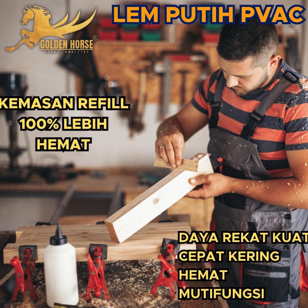 

Golden Horse Lem Putih Refill 10 Kg Lem PVAc Serbaguna | Kuat, Ekonomis, dan Tahan Lama
