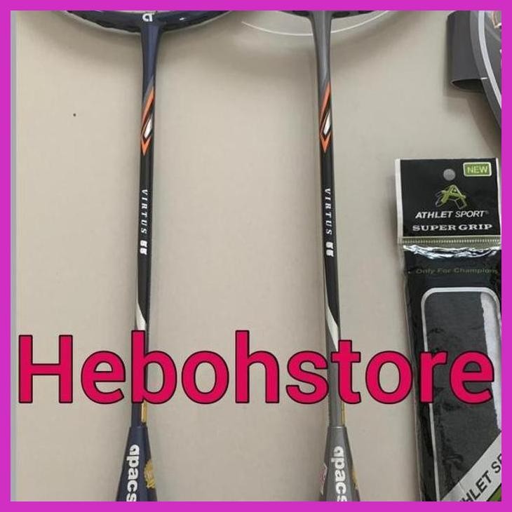 (OLAHRAGA) PROMO RAKET BADMINTON APACS VIRTUS 55 +SENAR YONEX BG66+GRIP MAX 35LBS GOOD QUALITY