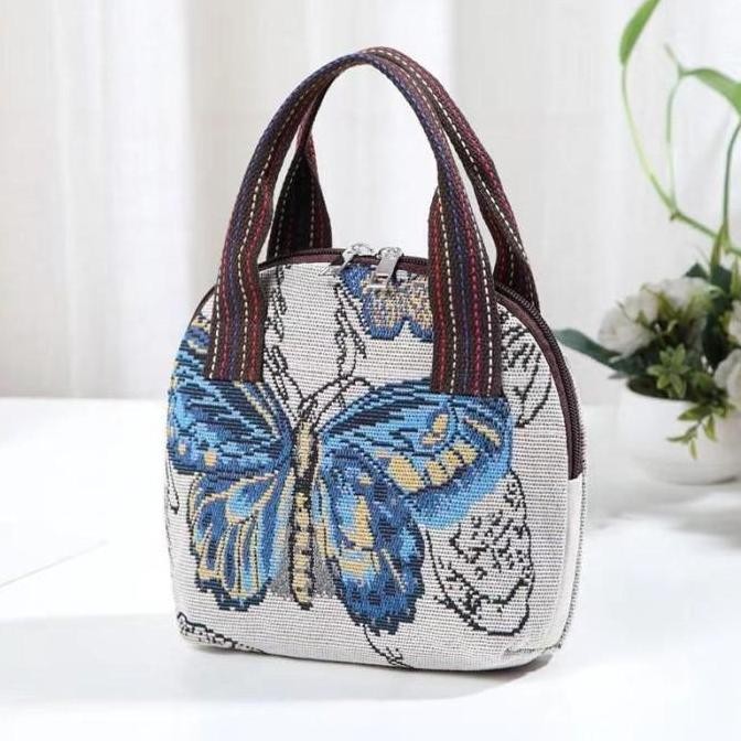 

Baru Tas Thailand Totebag Etnik Kanvas - Tas Jinjing Mini Wanita Liburan