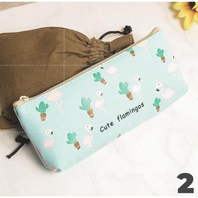 

Baru Tempat Pensil Flamingo Korea Style - Organizer Stationery Set Estetik Lucu