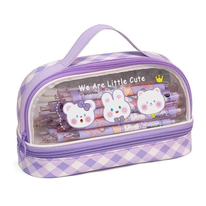 

Baru Omygoose Tempat Pensil Transparan Karakter Anak - Pencil Case Dcw065 Sekolah