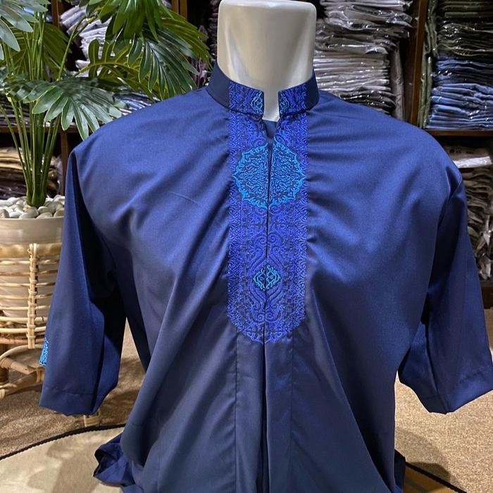 Sg Baju Koko Pendek Bordir Mewah /Koko Branded Elegan Terbaru / Koko Pendek Mewah Terbaru Bordir Toy