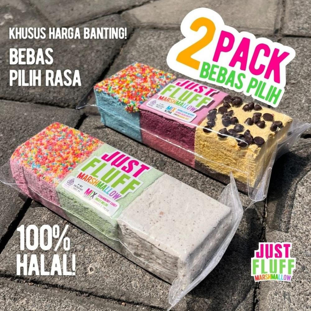 

2 Pack Marshmallow JustFluff [BEBAS PILIH] [HALAL] Gourmet Marshmallow JustFluff [2 PACK]