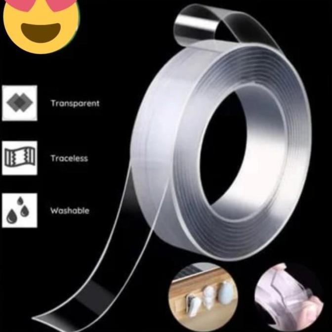 

Silahkan Order] Double Tape Bening 2 Sisi Nano Gel Isolasi Bening Lakban Bolak Balik Serbaguna