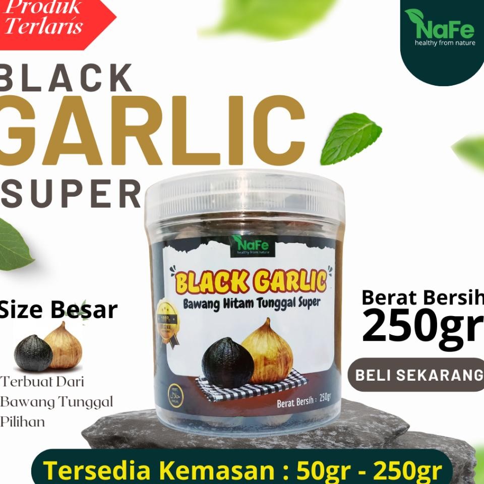 

Nafe Bla Garlic Tunggal Bawang Hitam Bawang Lanang Solo Bla Garlic 250Gr