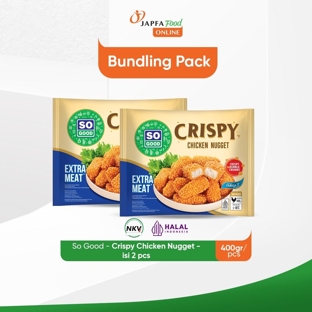 

So Good Crispy Chicken Nugget 400gr - Isi 2 pack