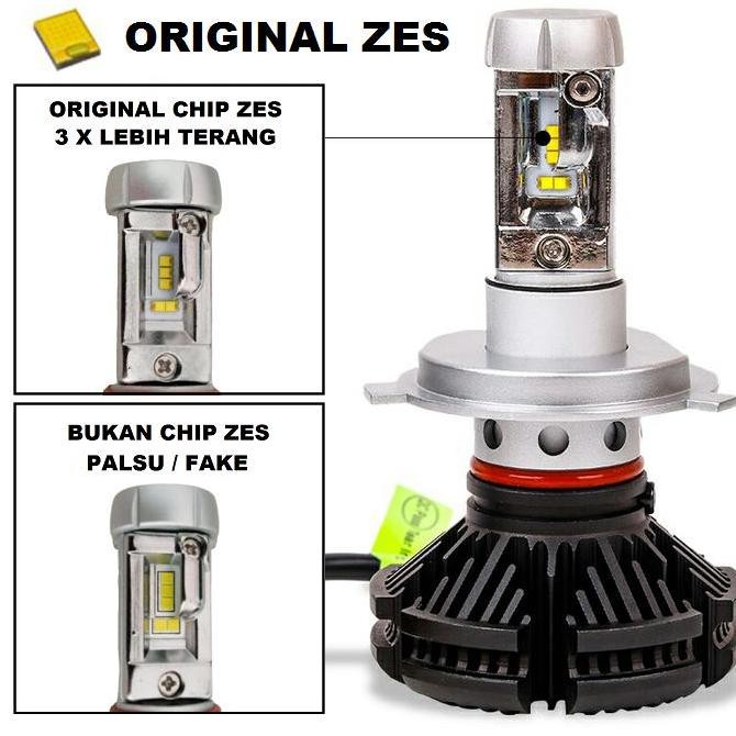 Produk Baru Lampu LED X3 ZES Mobil Motor H4 H7 H11 3 Warna - Gold Putih Kuning