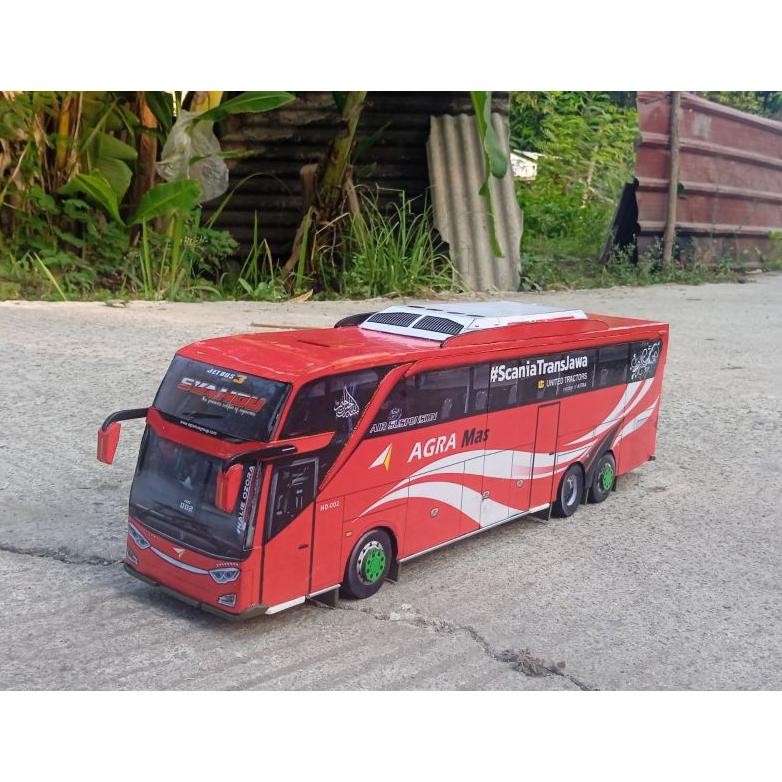Hj-54 Papercraft Bus Agramas "Syahdu" Skala 1:20