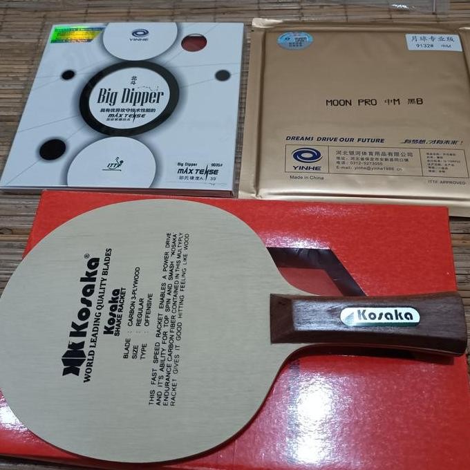 Termurah Paket Bet Tenis Meja Kosaka Gergely Plus Yinhe Big Dipper Original