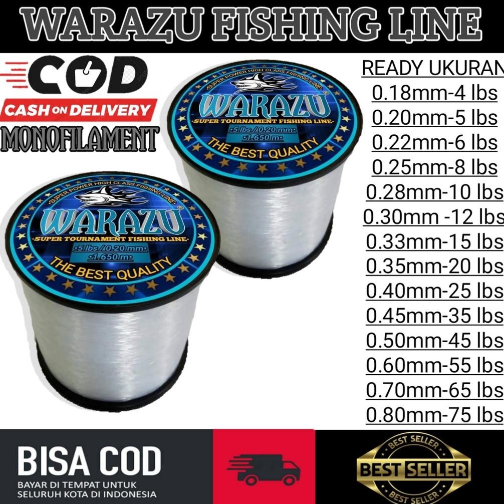 WARAZU FISHING LINE bisa COD (SENAR PANCING ANTI KRITING,ELASTIS,KUAT,TAHAN GESEKAN dan MUDAH TENGGE