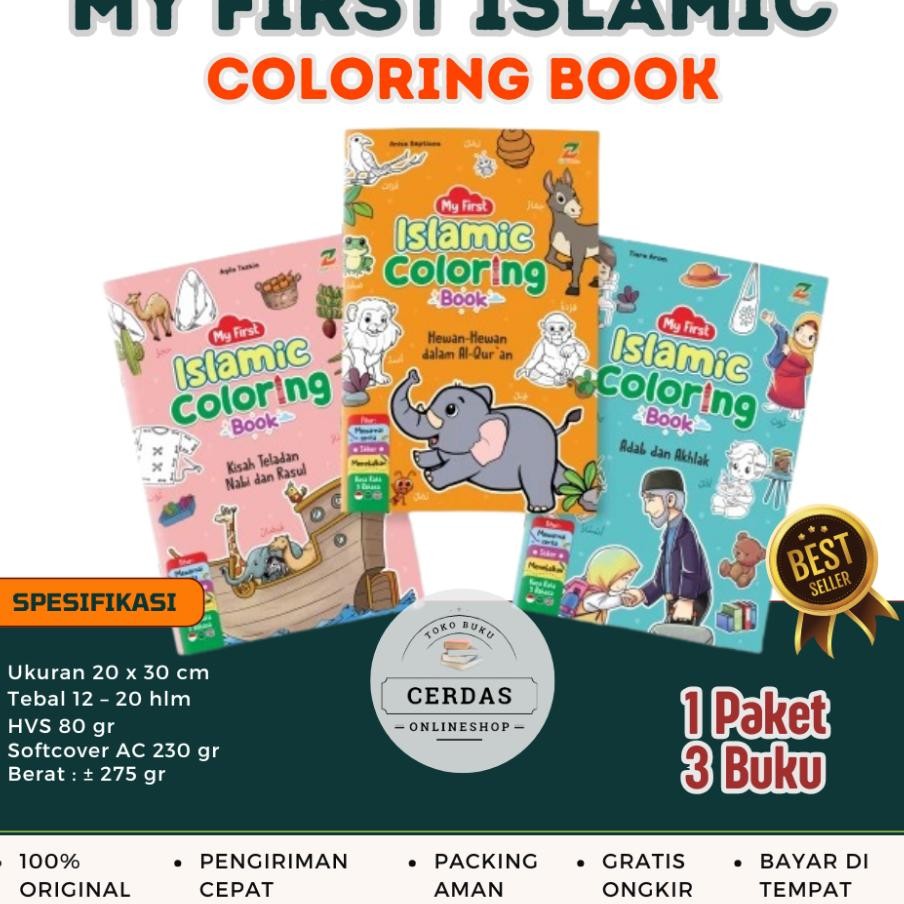

My First Islamic Colng Book Fun Play Stier Colng Book Buku Gambar Anak Muslim Islami