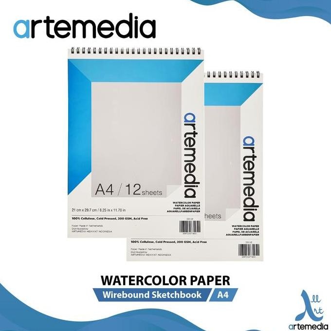 

Sale Kertas Cat Air Artemedia Watercolor Book A4 Wire Bound Sketchbook