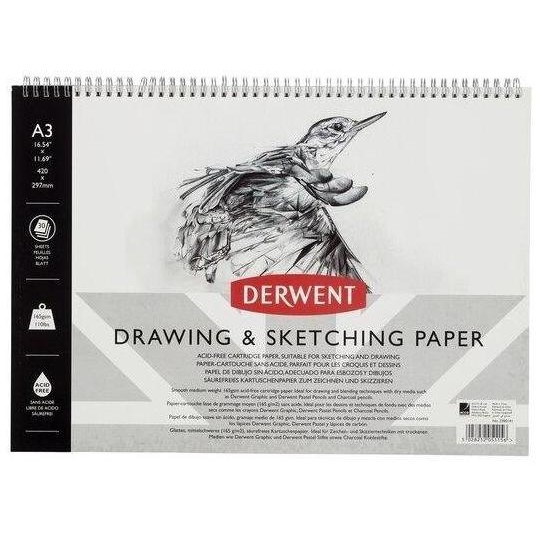 

Sale Buku Sketsa Derwent A3 Sketch Pad Wire Bound Drawing Sketching Paper