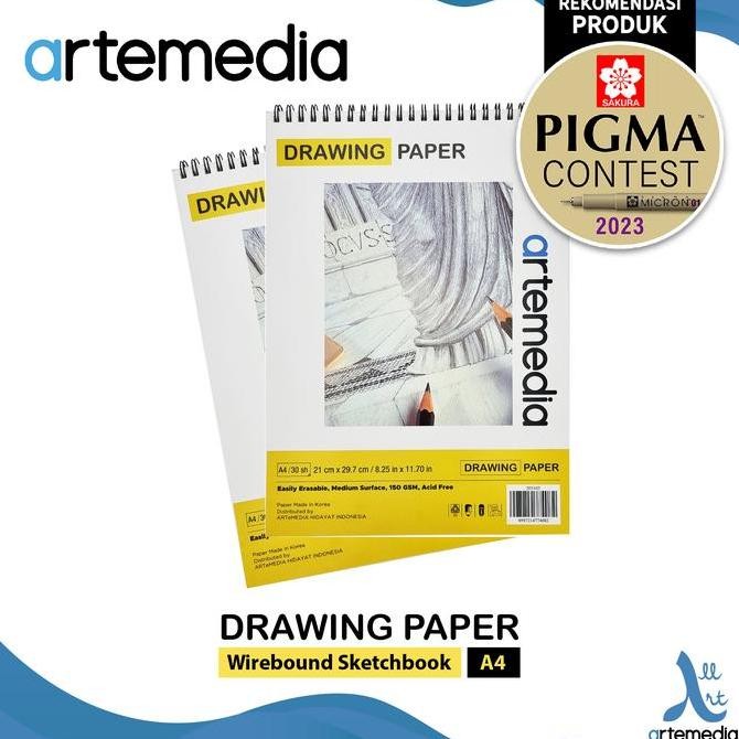 

Sale Buku Sketsa Artemedia Drawing Paper Book A4 Wire Bound Sketchbook