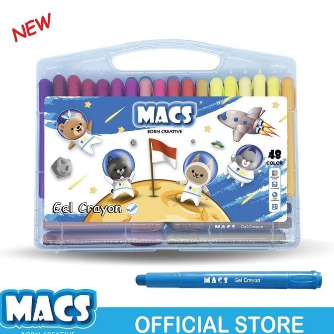 

BEBAS ONGKIR - MACS Gel Crayon 48 Warna Colors Stationery