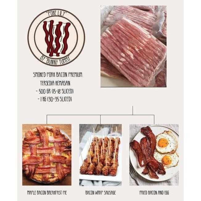 

Terlaris | Terbaru | Best Seller | Termurah 299 Bacon Premium Smoke Daging Asap Asin Daging Tipis Babi Pork Utuh Original | High Quality | Berkualitas