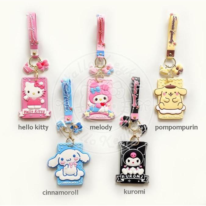 

New gantungan name tag id card kitty melody cinnamoroll kuromi pompompurin