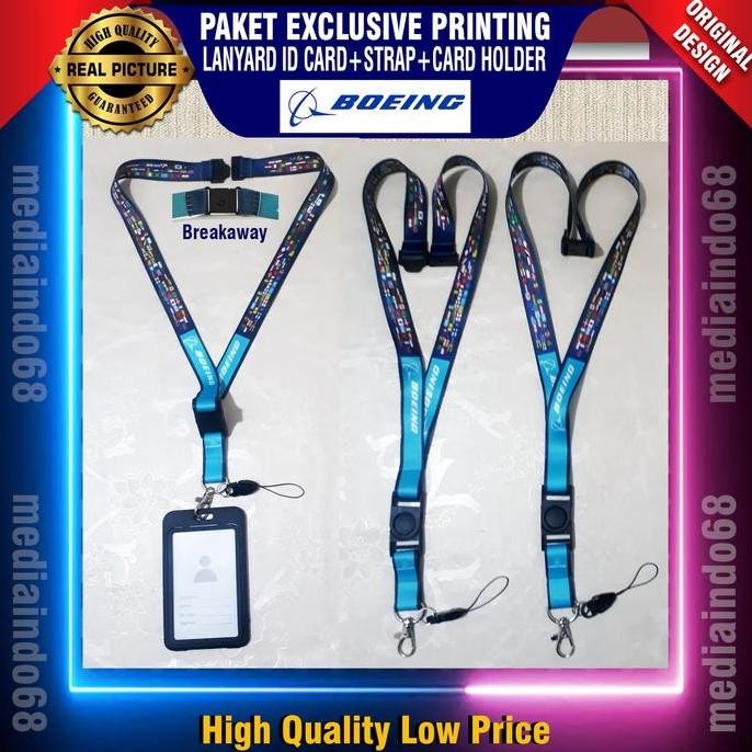 

New Boeing Lanyard ID CARD-Breakaway Printing Fullcolor