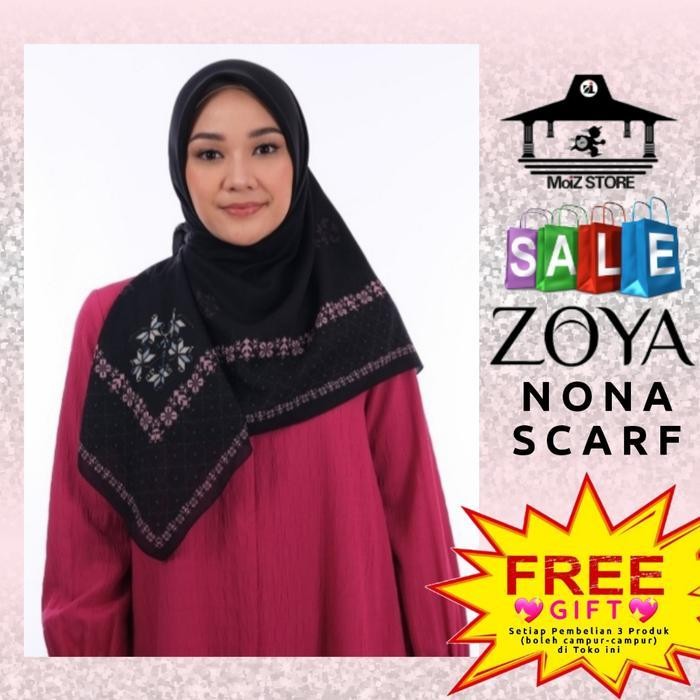 RHS Zoya Jilbab Hijab Kerudung Segiempat Nona Scarf Terbaru 2022 Ori Zoya