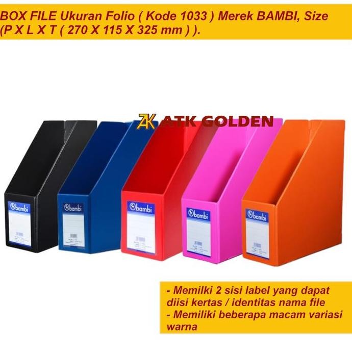 

New Box File Bambi Size Folio kode 1033