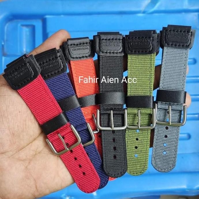 Baru STRAP TALI JAM CANVAS KANVAS CASIO AW80 W735H TALIJAM 18MM