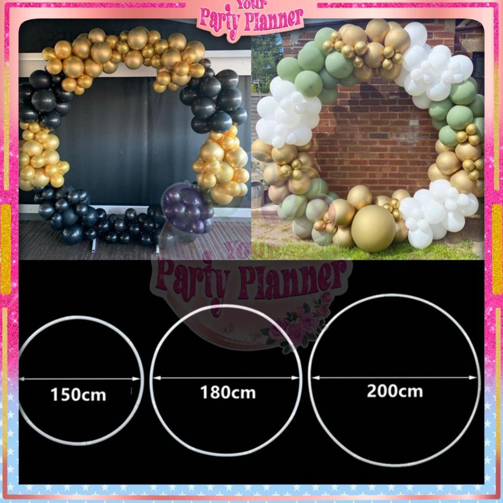 Stand Display Balon Arch Garland Round Bulat Besar Dekorasi Pesta Ulang Tahun Wedding Pernikahan / L