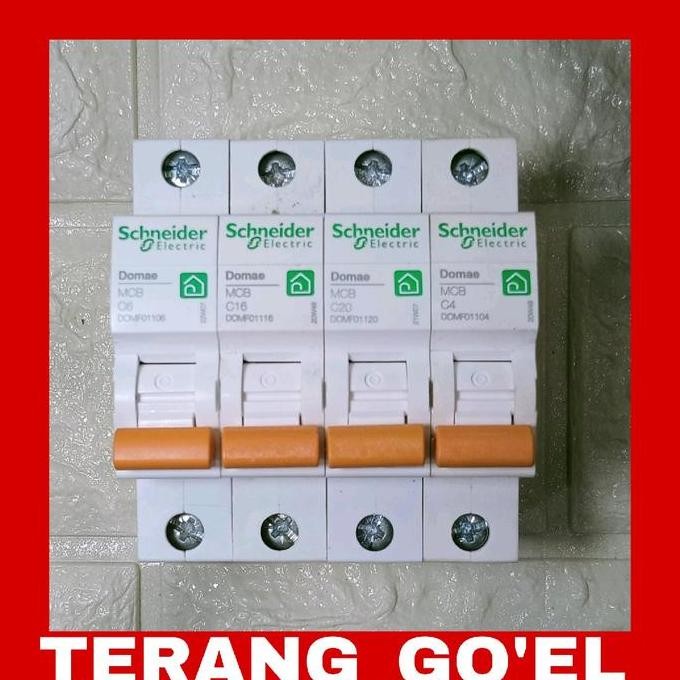 MCB SCHNEIDER 1 PHASE 6A, 10A, 16A, 20A / SCHNEIDER MCB DOMAE 1 PHASE ORIGINAL DAN TERPERCAYA