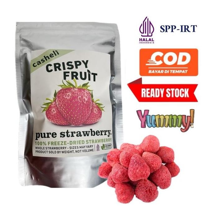 

Casheli Crispy Freeze-Dried Strawberry Premium 250G Camilan Fruit Stroberi Fruit Stroberi Food Snack Cemilan Makanan Snacks Kering