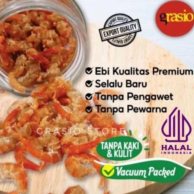 

Ebi Udang Kering Merah (1Kg) Grade A Tanpa Kulit