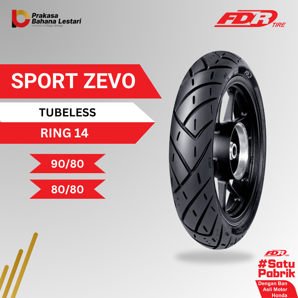 FDR TL SPORT ZEVO Ring 14 Ban Motor Tubeless