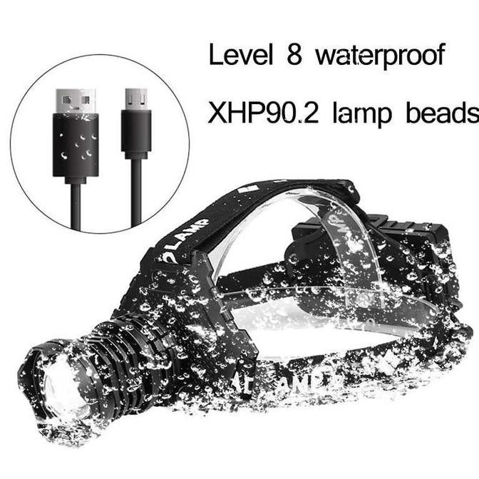 Lampu Senter Kepala Headlamp Led Xhp70 1000 Lumens
