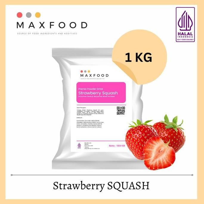 

1Kg Strawberry Squash / Bubuk Minuman Squash Rasa Stroberi